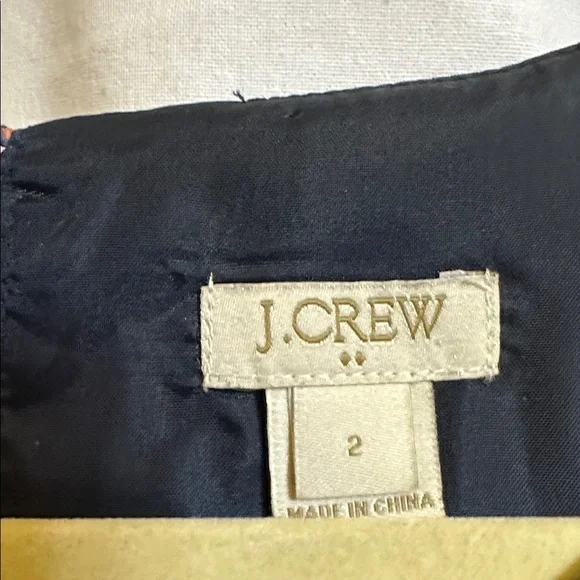 J. Crew Navy Dress with Floral Accents size 2 
EUC - Picture 2 of 3